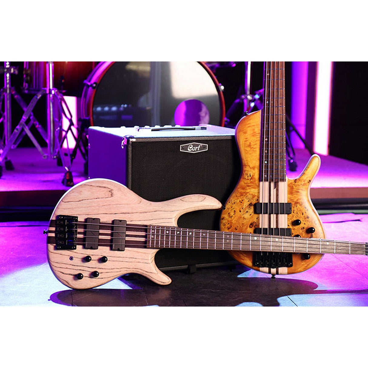 Cort Artisan A4 Ultra Ash 4 String Bass Guitar Natural - guitar