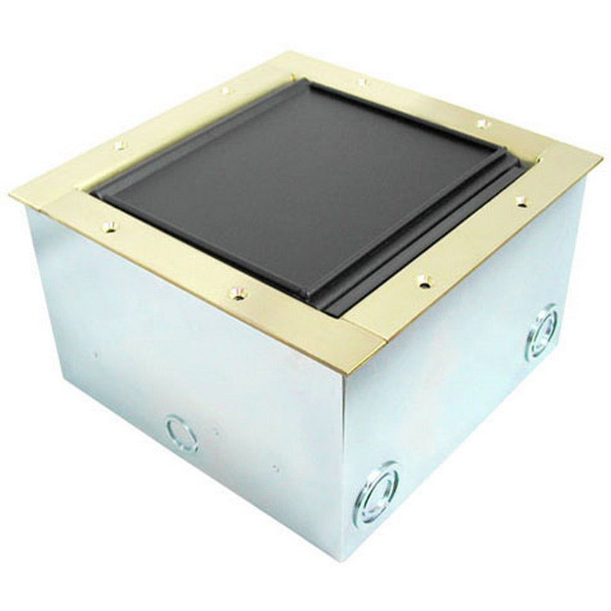 Ace Backstage Co. 232CLBR Super Stage Pocket Carpet Lid Solid Brass Trim Bezel with Brushed Finish