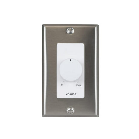 Lowell 25LVC-DSW 25 Watt MONO Attenuator Volume Control 1 Gang Wall Plate Decorator Stainless White