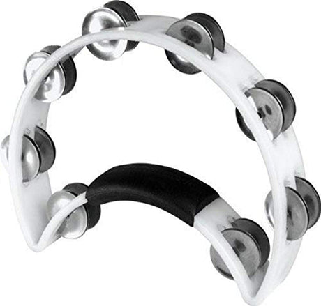 Rhythm Tech RT1020-U Standard Tambourine with Nickel Jingles White