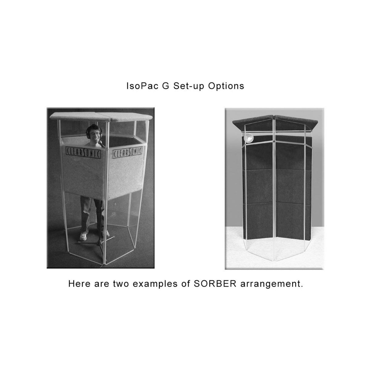 ClearSonic IPG IsoPac G Portable Isolation Booth, 60-70% Volume Reduction IsoPac J Portable Vocal Isolation Booth