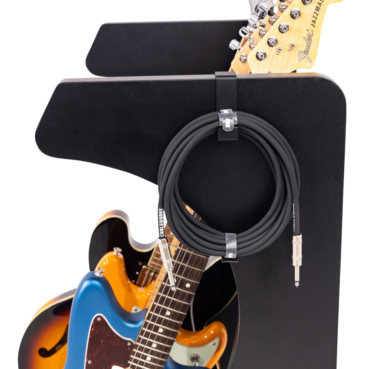 Gator GFW-ELITEGTR3RK-BLK Frameworks Elite Series 3/4-Space Guitar and Instrument Case Combo Rack Black - accessories