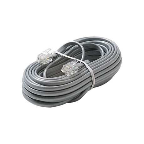 Steren 304-025SL 4C Telephone Line Cord Silver 25 Foot