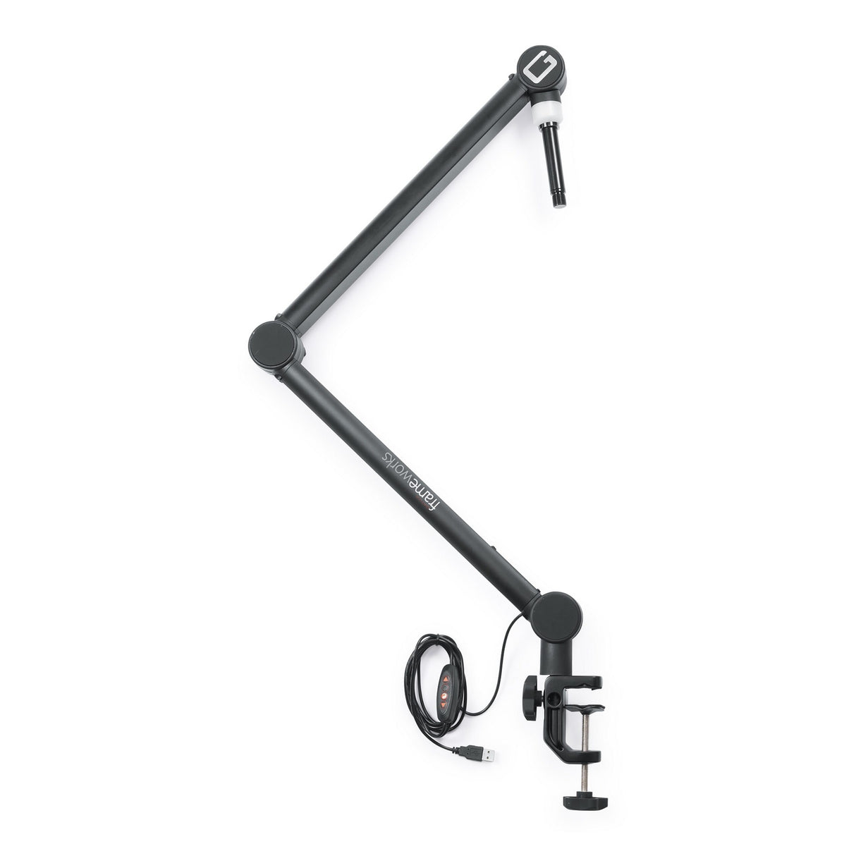 Gator GFWMICBCBM4000 Professional Broadcast Boom Microphone Stand with LED Light