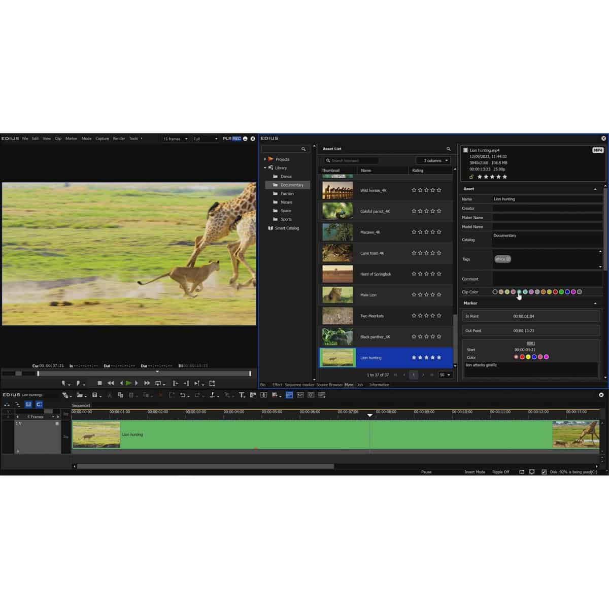EDIUS 11 Pro Education Video Editing Software, Download Only