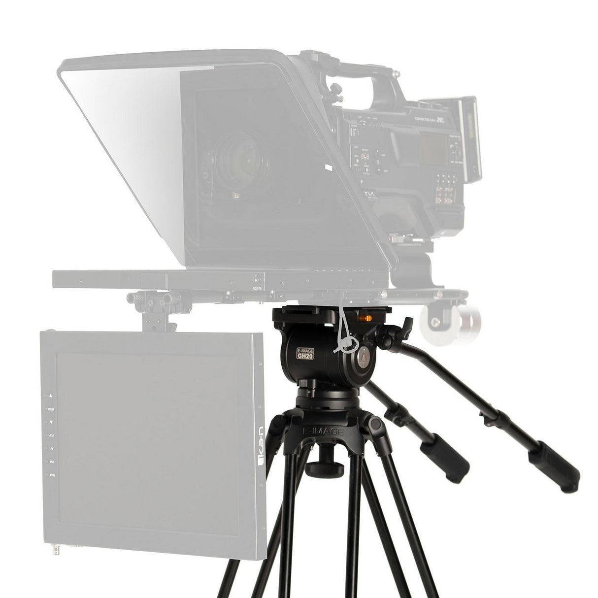 Ikan EG20A2D 2-Stage Aluminum 100mm Fluid Head Tripod and Dolly Kit with Counterbalance