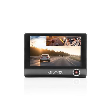 Minolta MNCD410T 3-Channel 1080p Car Camcorder with 4.0-Inch LCD and Rear Camera Black