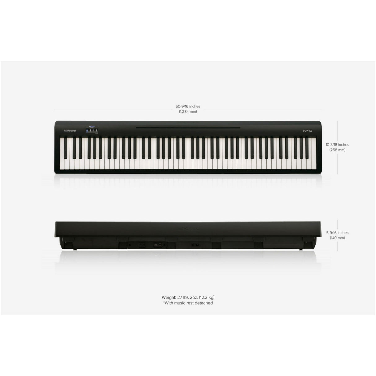 Roland FP-10 weighted hammer action digital piano keys