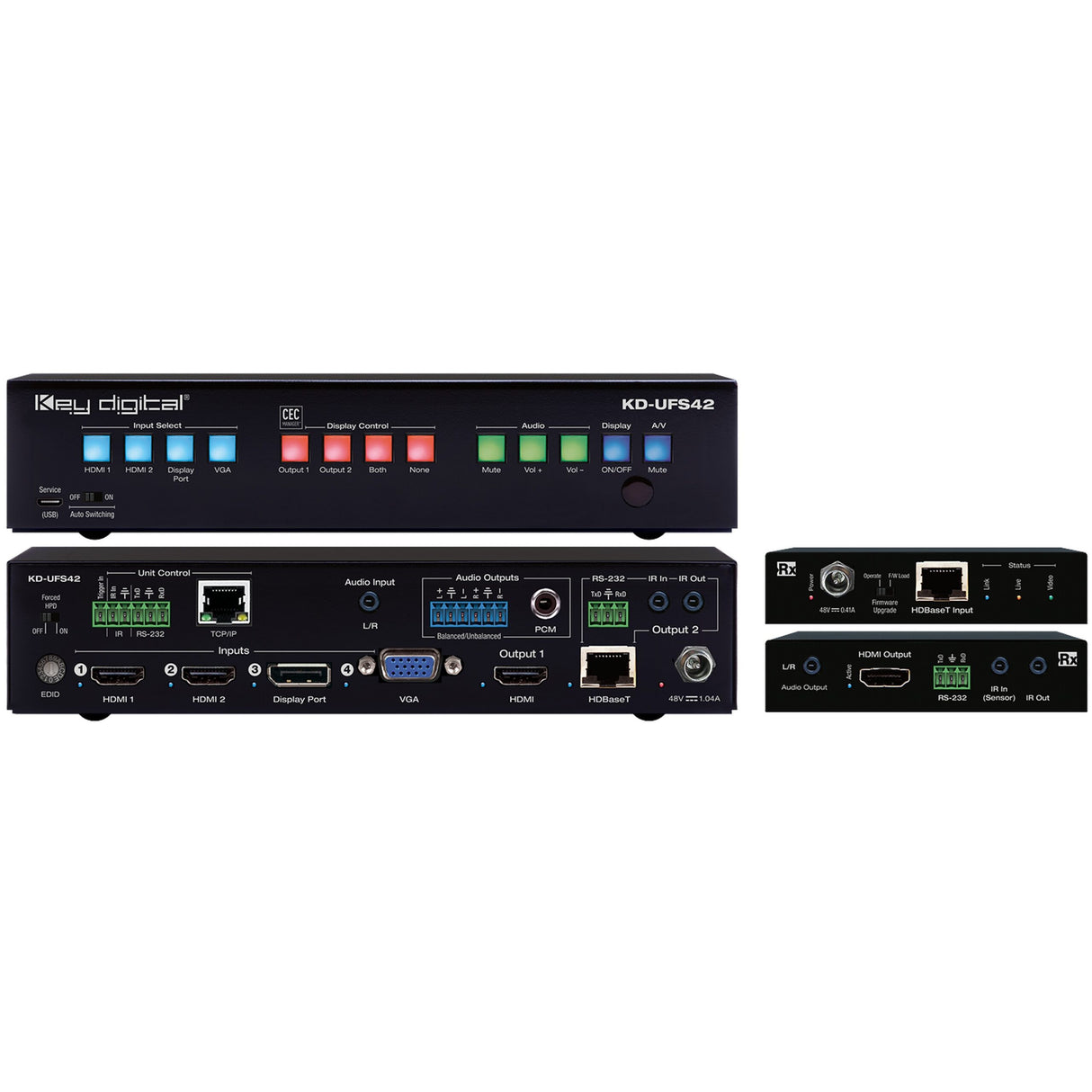 Key Digital KD-UFS42 4K 18G Universal Format Switcher