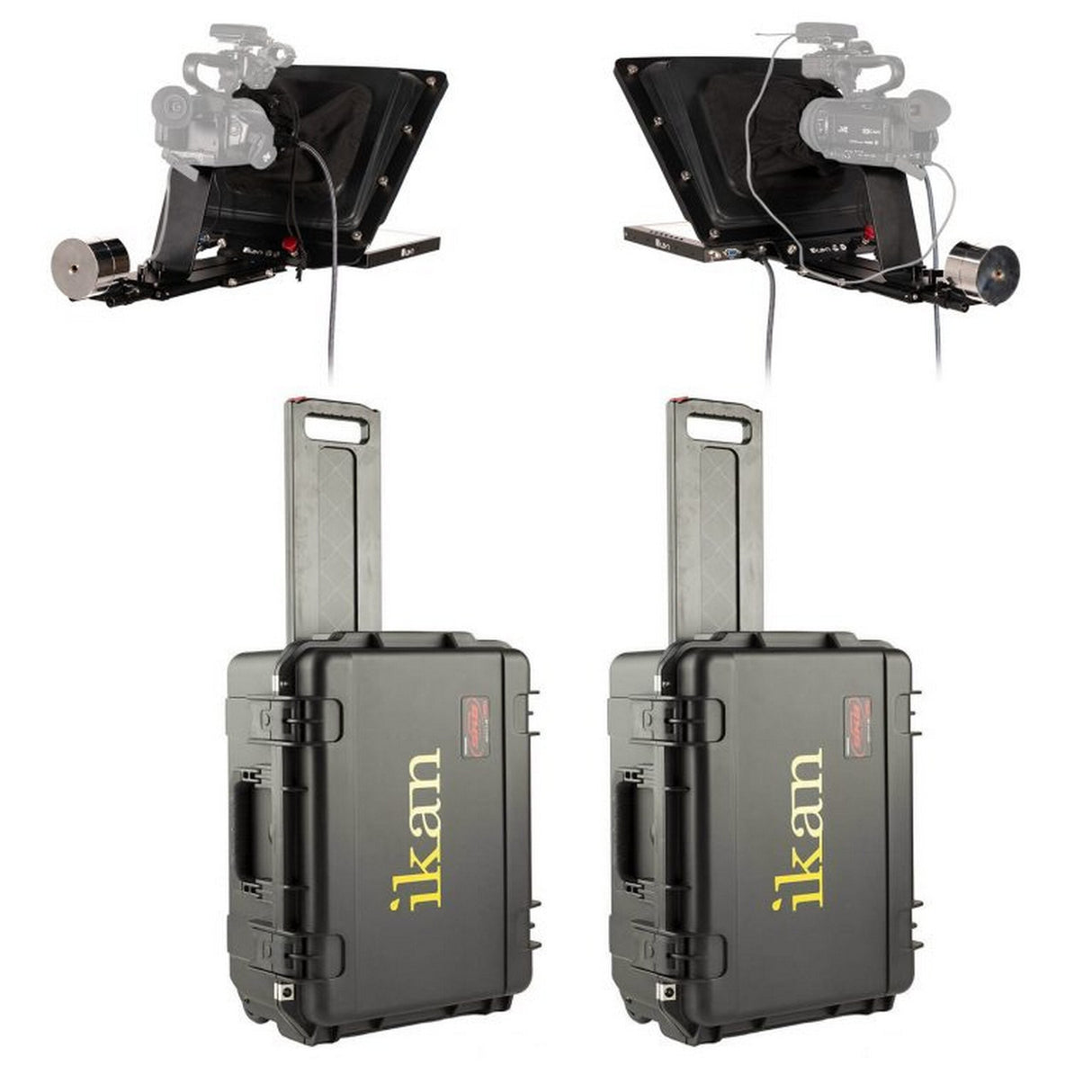 Ikan PT4700-SDI-P2P-TK P2P Interview System with 2 x 17-Inch 3G-SDI Teleprompters and Hard Cases