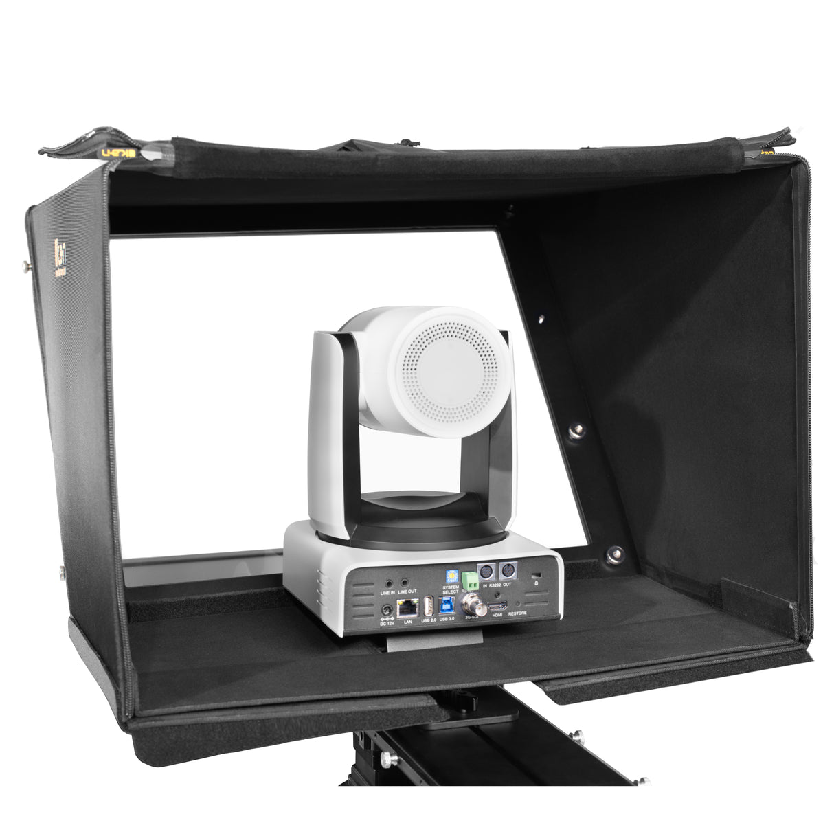 Ikan PT419W-PTZ-MPEDESTAL 19-Inch Widescreen PTZ Teleprompter Motorized Pedestal and Dolly Turnkey