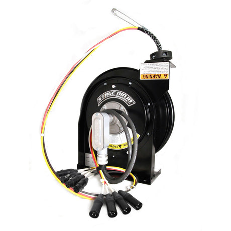 Stage Ninja 4XLR-35-CT Performance Series 35-Foot Retractable Female Quad Channel XLR Snake Reel