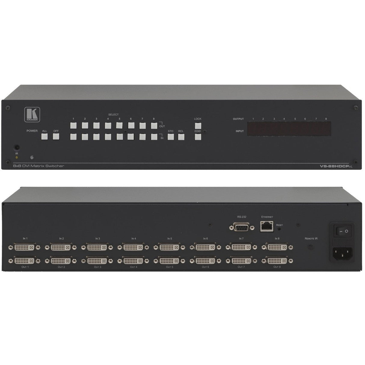 Kramer VS-88HDCPxl 8x8 DVI HDCP Matrix Switcher (Used) - used