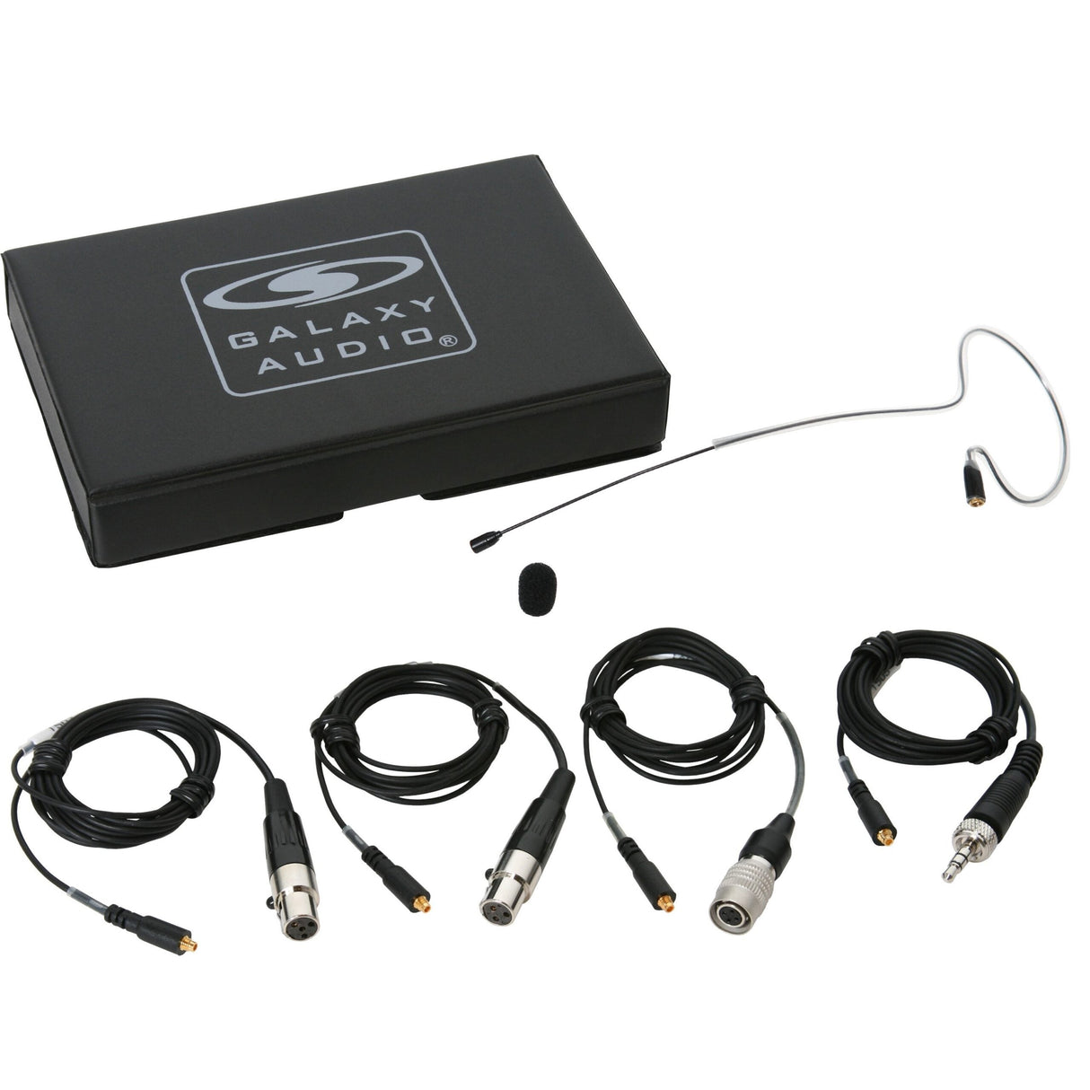 Galaxy Audio ESM8-OBK-4MIXED Omnidirectional Ear Microphone with Audio-Technica Galaxy Audio/AKG Sennheiser and Shure