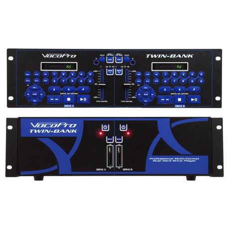 VocoPro TWIN-BANK Professional Multi-Format Dual Hard Drive Player Dual 500GB