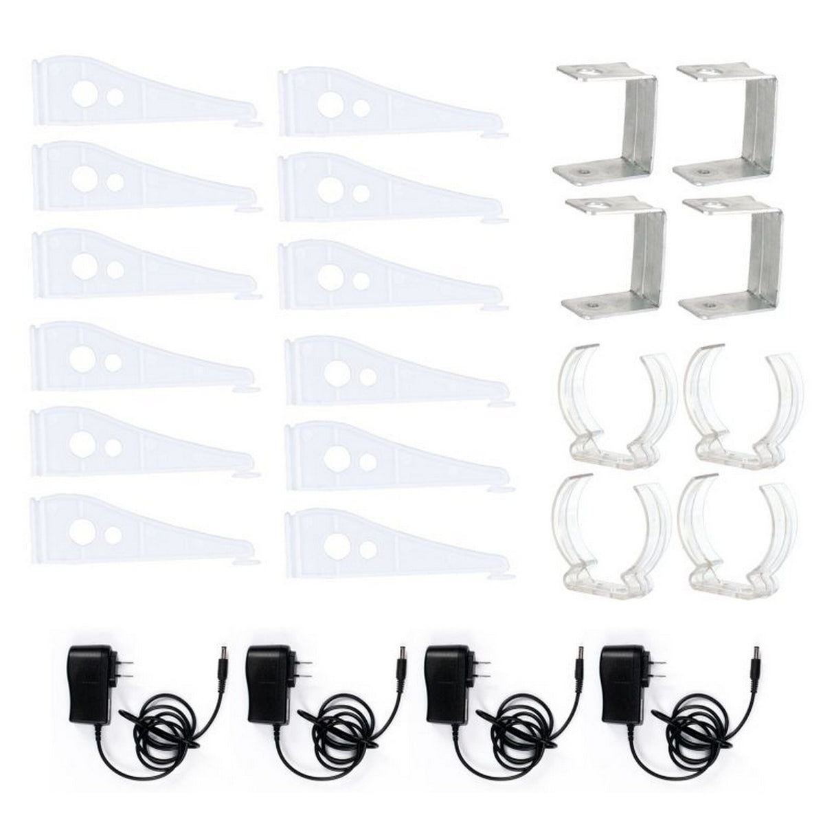 Eliminator Lighting LED BP TUBES 4 PAK Rechargeable Battery Powered Color Changing Plastic LED Tube 4-Pack