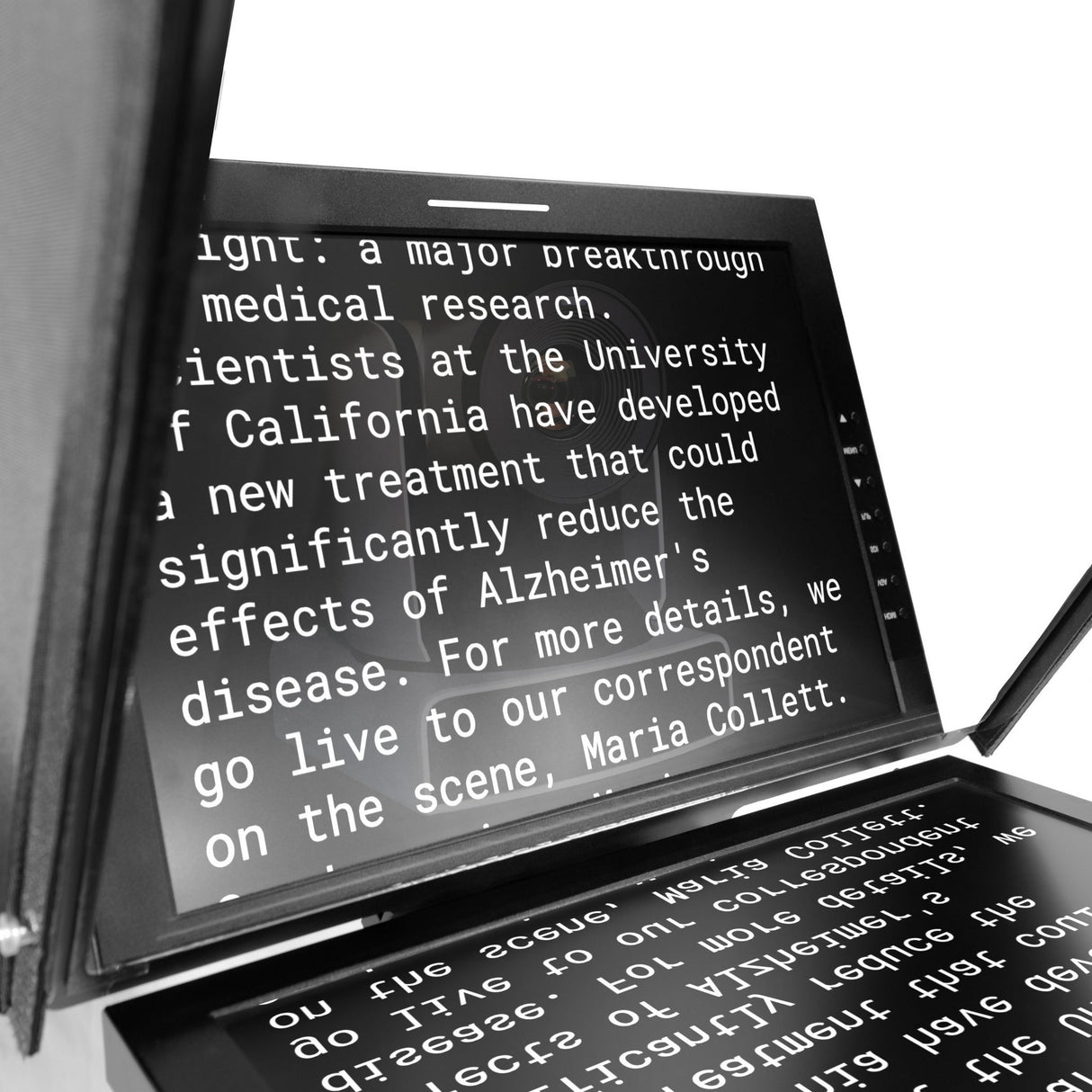 Ikan PT419W-PTZ-TM-MPEDESTAL 19-Inch Widescreen PTZ SDI Teleprompter with Talent Monitor Motorized Pedestal and Dolly