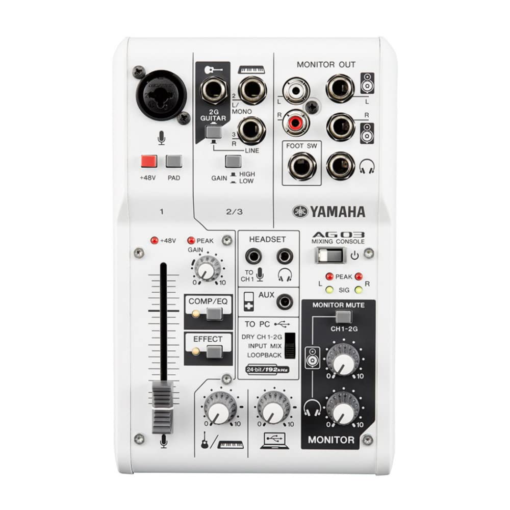 Yamaha AG03 3 Channel Mixer USB Audio Interface