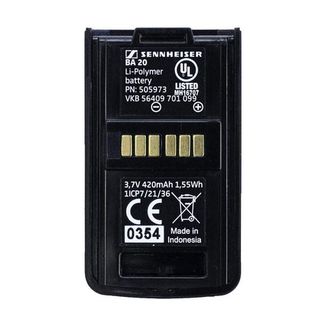 Sennheiser BA 20 Rechargeable Battery Pack for AVX EKP Compact Receiver