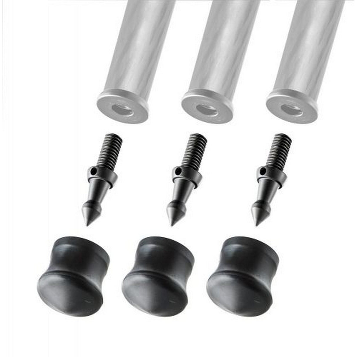 Gitzo GSF38S 38mm Short Spike + Rubber Foot 3 Pack