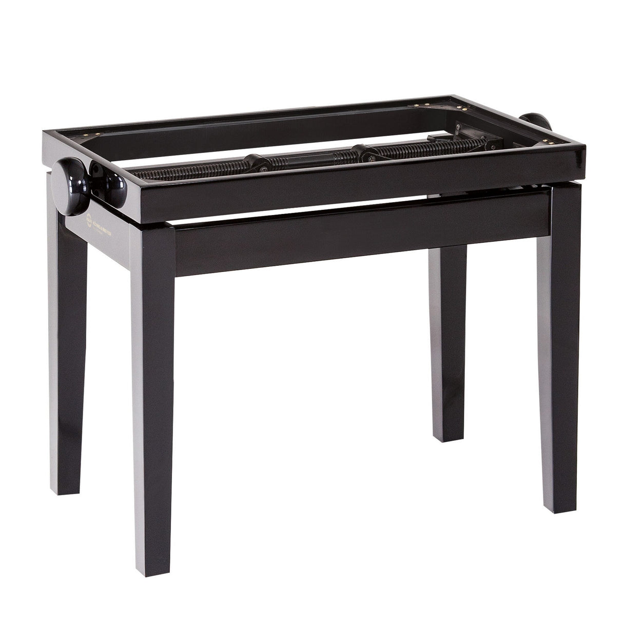 K&M 13701 Piano Bench Wooden Frame without Cushion Black Glossy Finish