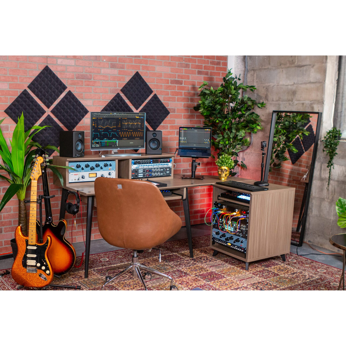 Gator GFW-ELITEDESK-GRY Elite Series Furniture Desk Driftwood Grey Finish