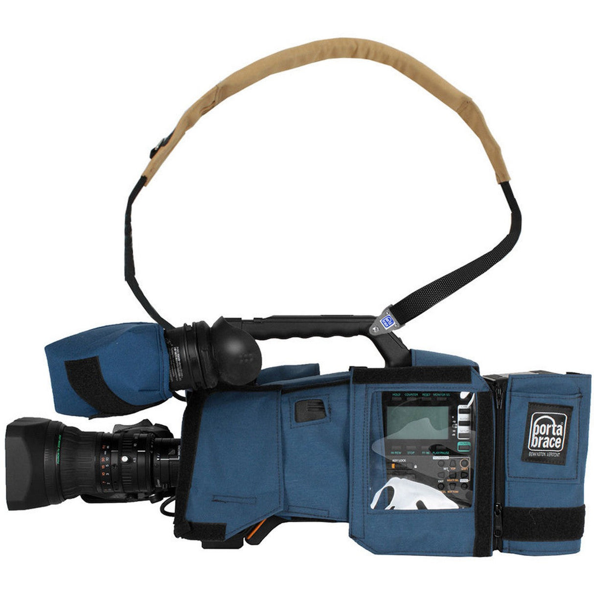 PortaBrace CBA-PX380 Camera Body Armor Case for Panasonic AG-PX380 Blue