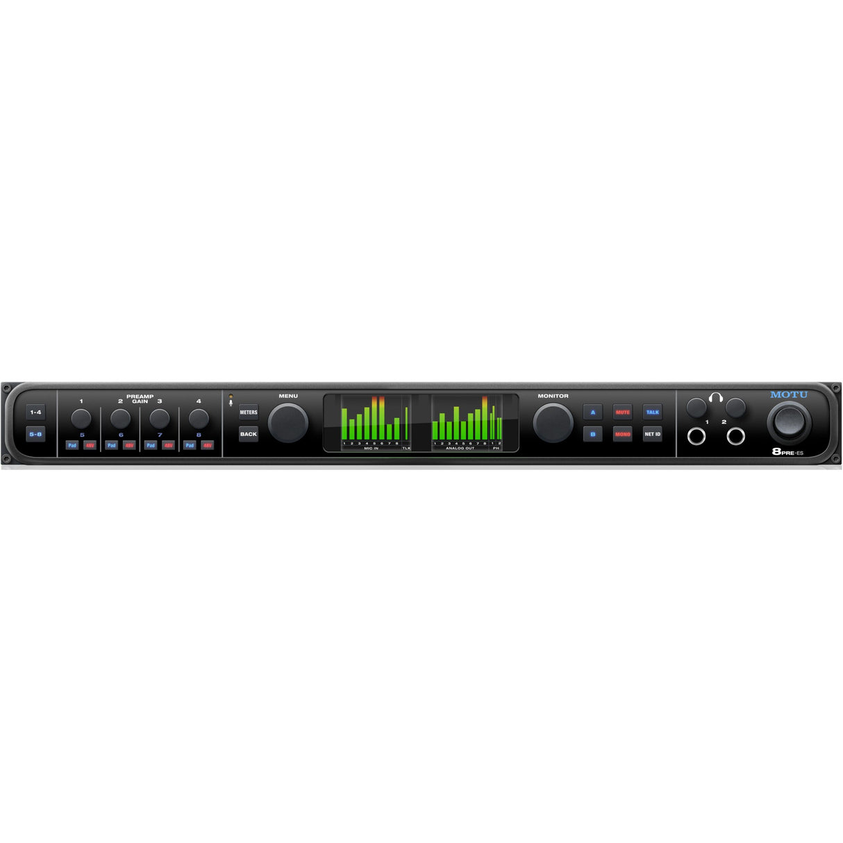 MOTU 8pre-es Thunderbolt USB 2 8-Microphone Preamplifier Audio Interface