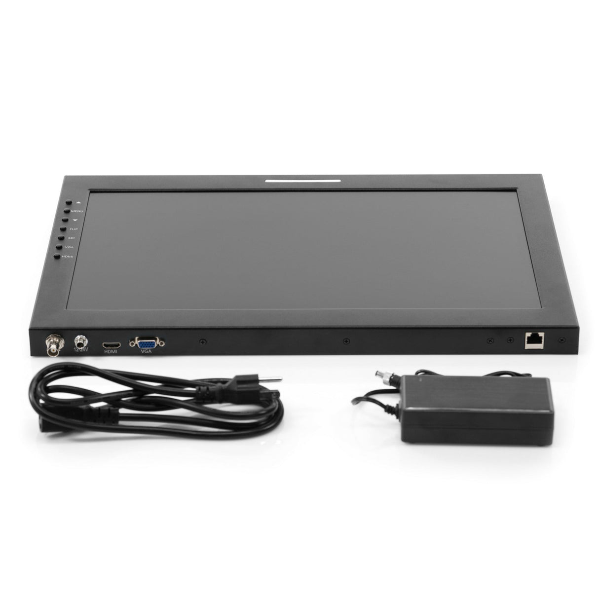 Ikan PT419W-TM-MPEDESTAL 19-Inch Widescreen Teleprompter with Talent Monitor, Motorized Pedestal, and Dolly Turnkey