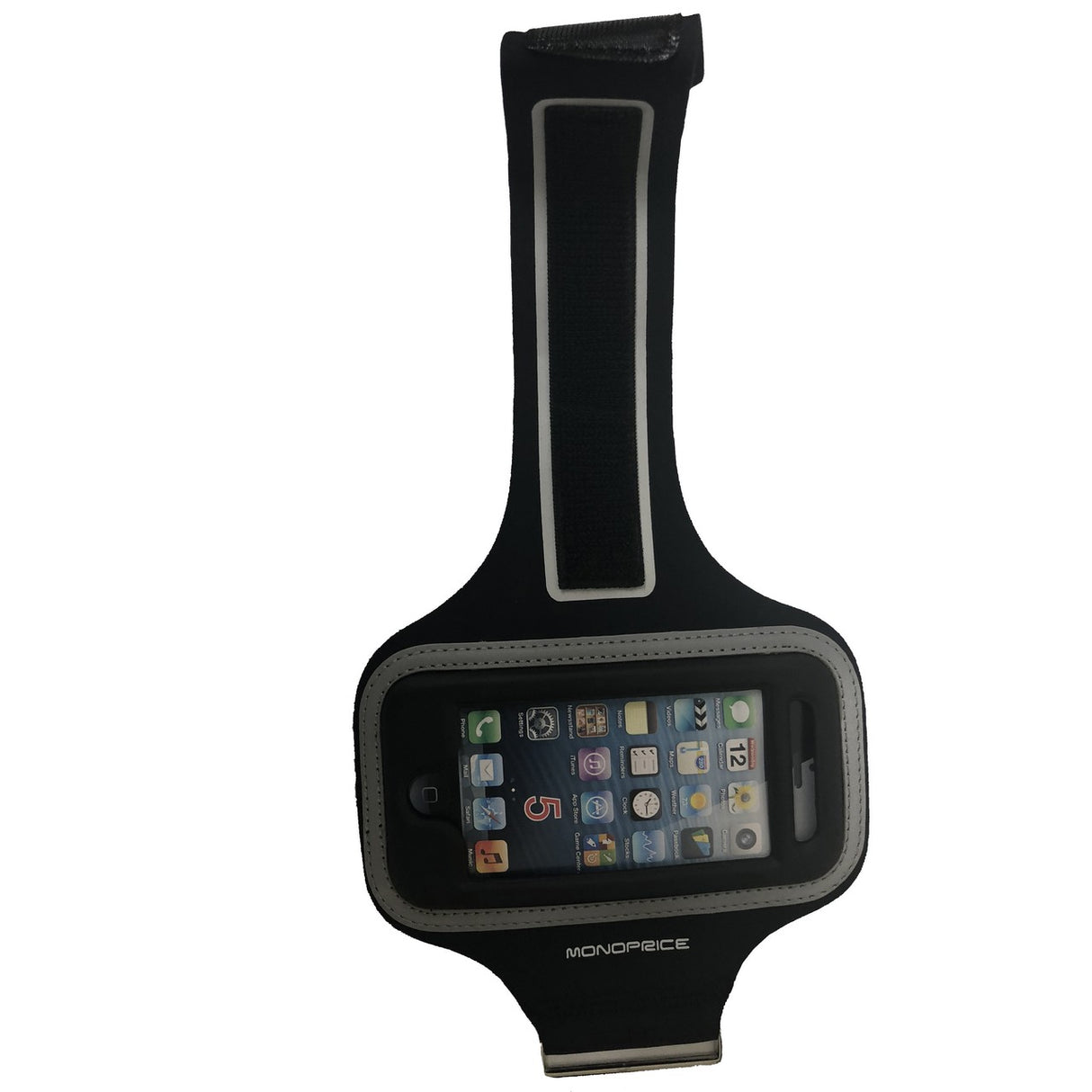 Monoprice Neoprene Sports Armband | Fitness Armband for iPhone 5 Black