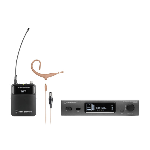 Audio-Technica ATW-3211/893XTHEE1 3000 Series Wireless Headworn Microphone System 530.000-589.975 MHz Beige EE1