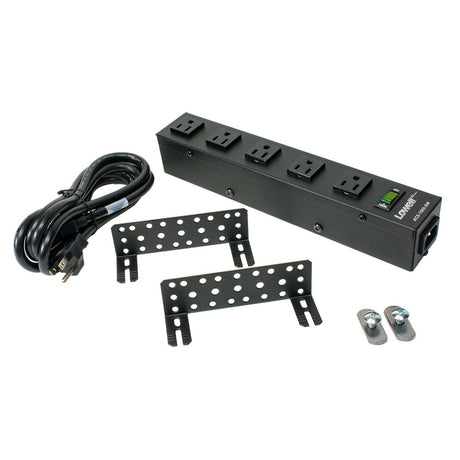 Lowell ACS-1505-SW Compact Power Strip-15A 5 Outlets 6ft Cord Switch