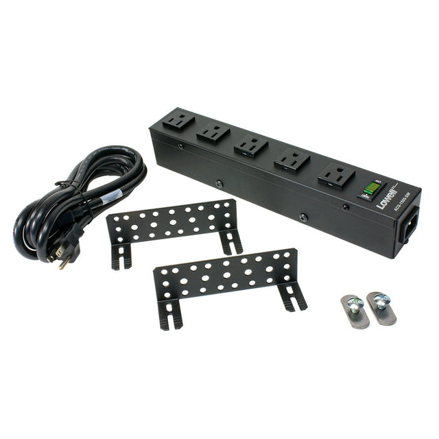 Lowell ACS-1505-SW Compact Power Strip-15A 5 Outlets 6ft Cord Switch