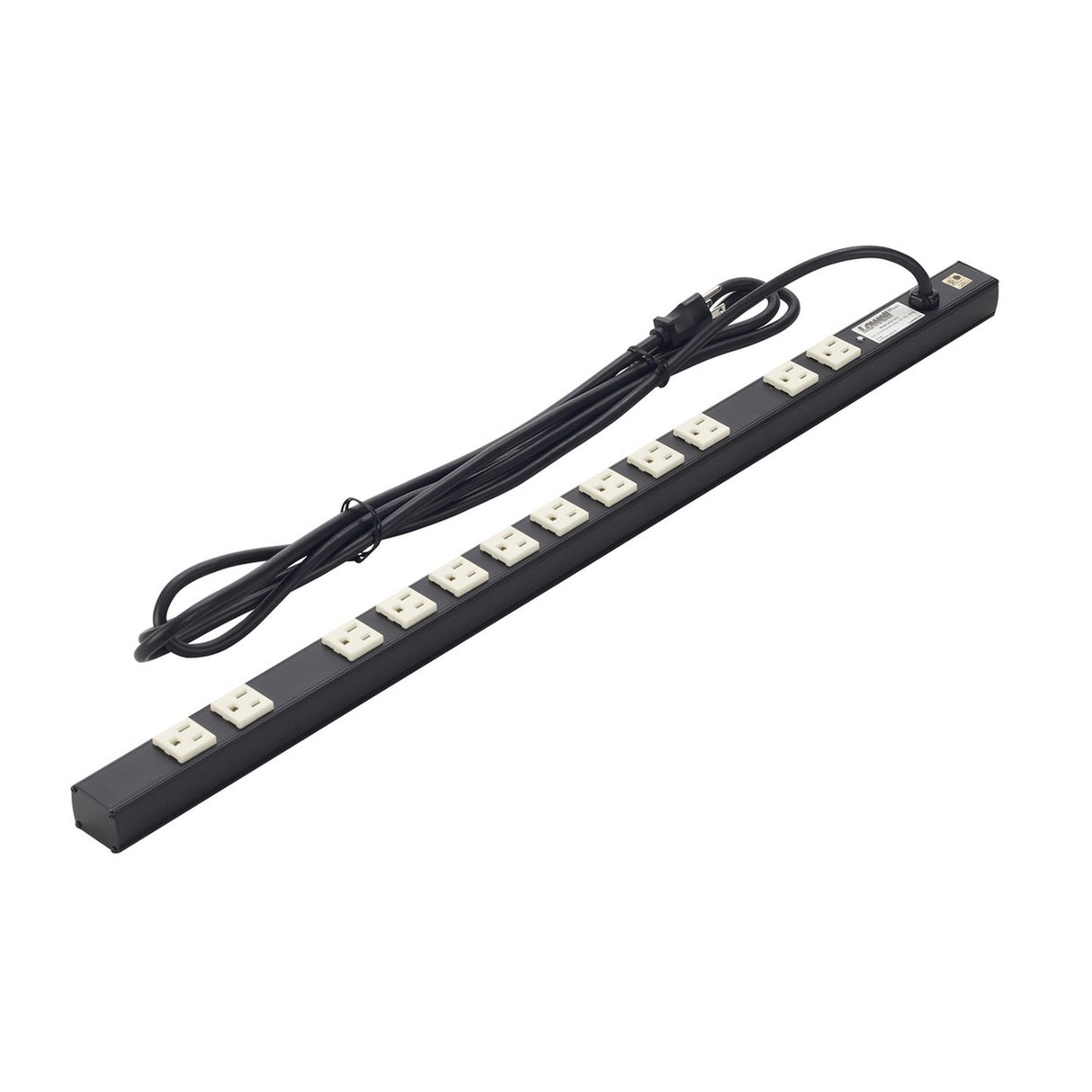 Lowell ACS-1512 Power Strip-15A 12 Outlets 6ft Cord
