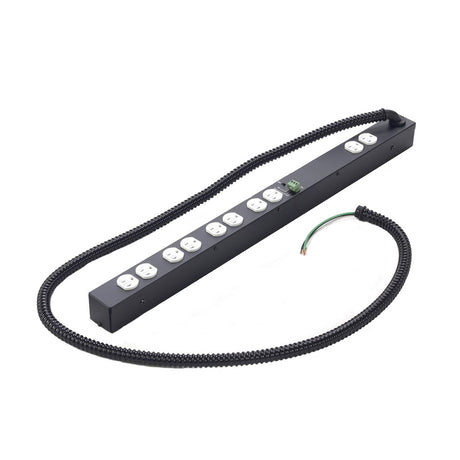 Lowell ACS-2010-RPC-HW Power Strip-20A Remote Control 5 Duplex Outlets 4 Switched Hardwired 6ft Flexible-Conduit
