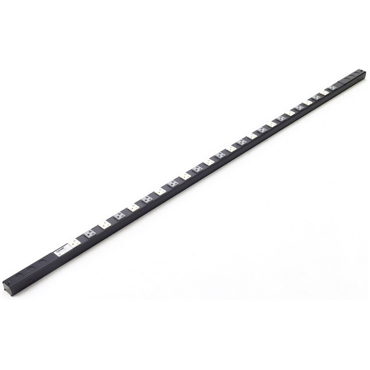 Lowell ACS-2024-2C Power Strip-20A 2-Circuits 24 Outlets Pigtails 70in L