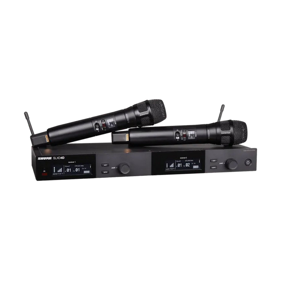 Shure SLXD24D/N8S Supercardioid Dual Handheld Microphone Wireless System - G58: 470-514 MHz