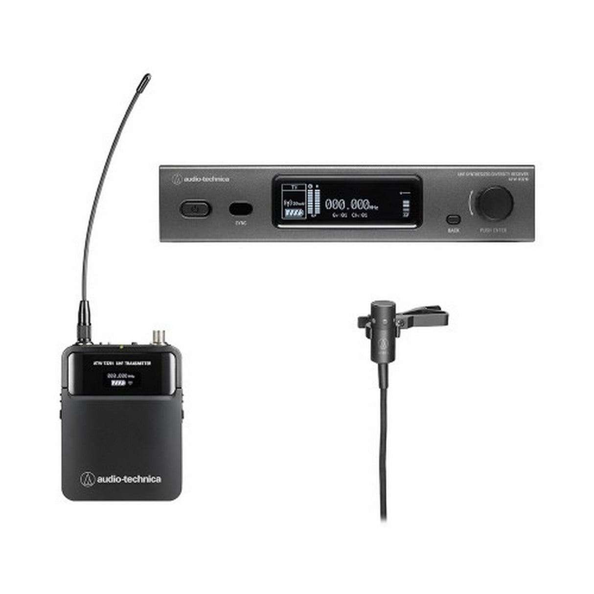 Audio-Technica ATW-3211N831 EE1 3000 Series Network Wireless Cardioid Lavalier System EE1 530-590 MHz
