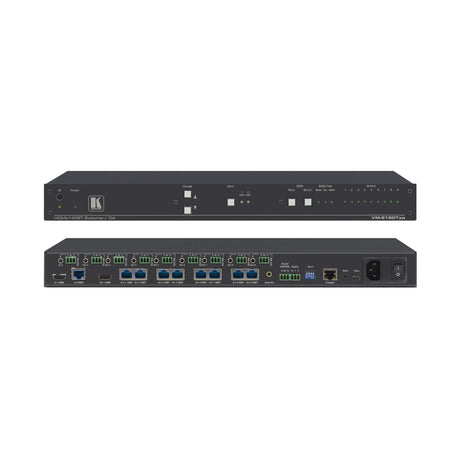 Kramer VM-218DTXR 2x1:8 4K60 4:2:0 HDMI and Extended-Reach HDBaseT with Ethernet RS-232 IR and Stereo Audio Switchable