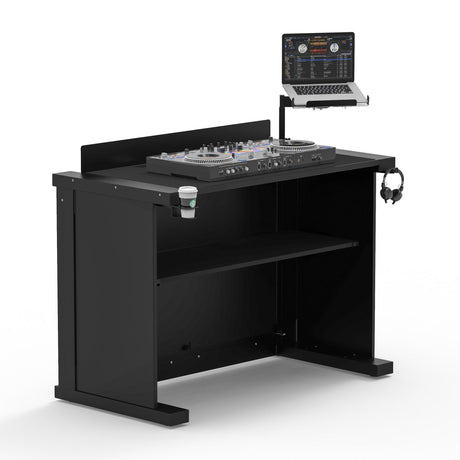 ProX XFH-HUMPTER-B3-BLK B3 Quick Folding DJ Facade Table Workstation Black