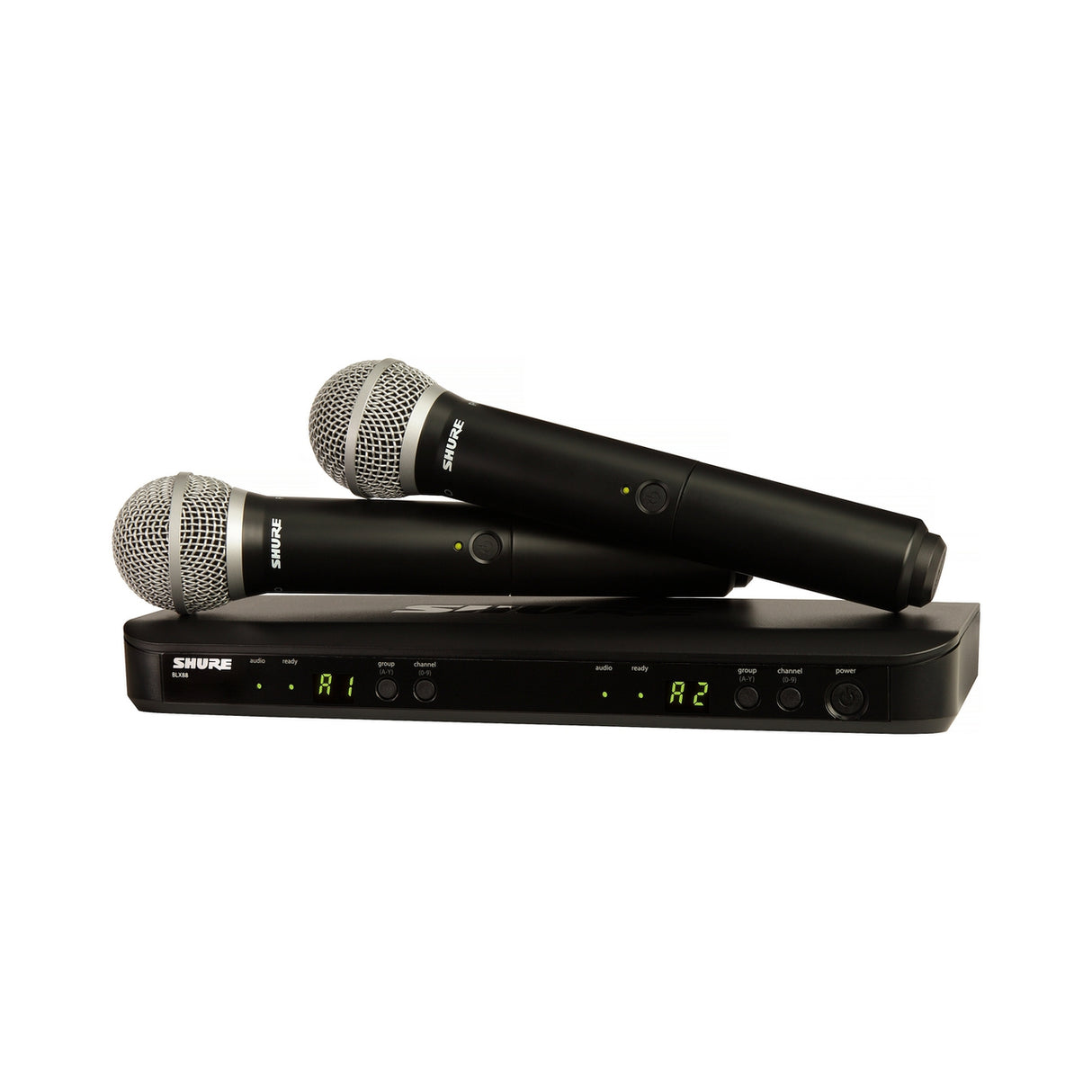 Shure BLX288/PG58 H10 Two PG58 Handheld Microphones Dual Channel Handheld Wireless System (Used) - used