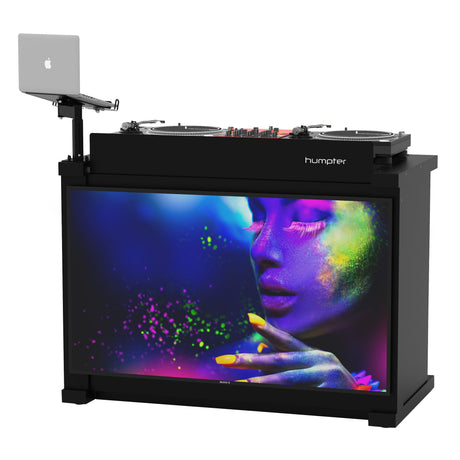 ProX XFH-HUMPTER-B3-BLK B3 Quick Folding DJ Facade Table Workstation Black