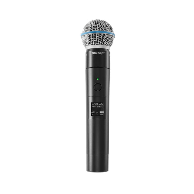Shure MXW2X/BETA58 Rechargeable Handheld Transmitter with Beta58 Capsule for MXW neXt 2 Systems Z10 1920-1930 MHz