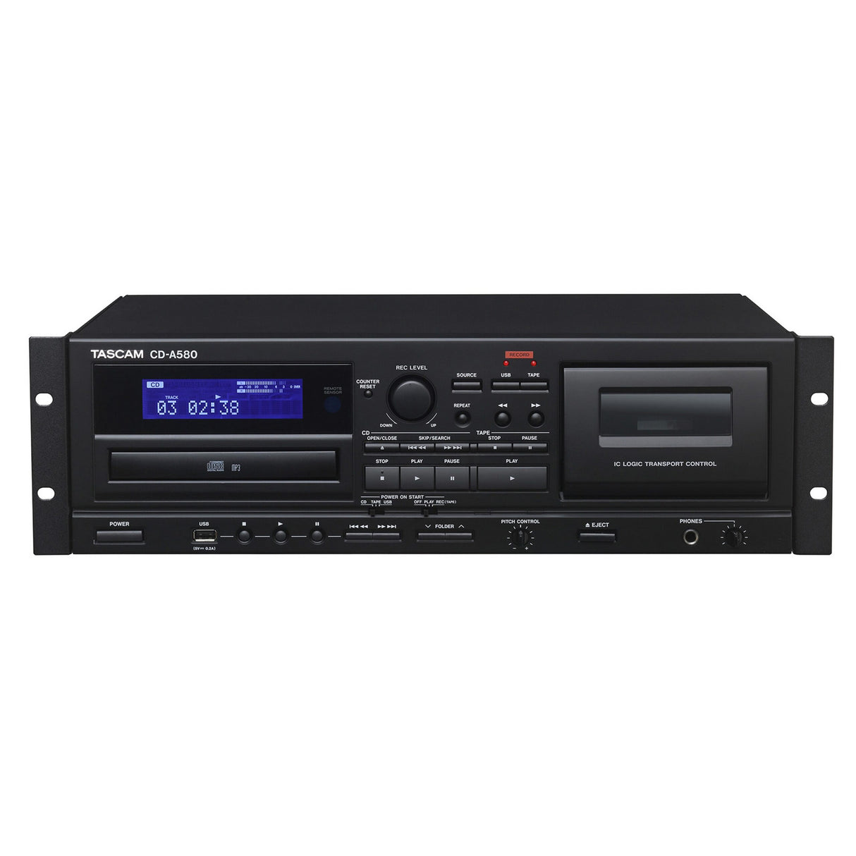 Tascam CD-A580 Cassette Recorder/CD Player/USB Flash Drive Recorder