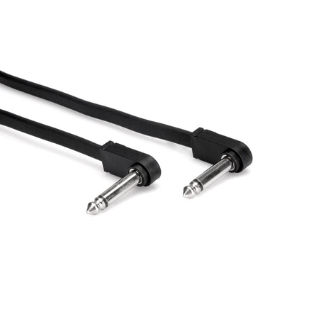 Hosa CFP-118 Molded Low-Profile Right-Angle to Same Flat Guitar Patch Cable 18 Inch - accessories