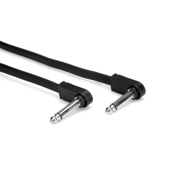Hosa CFP-118 Molded Low-Profile Right-Angle to Same Flat Guitar Patch Cable 18 Inch - accessories