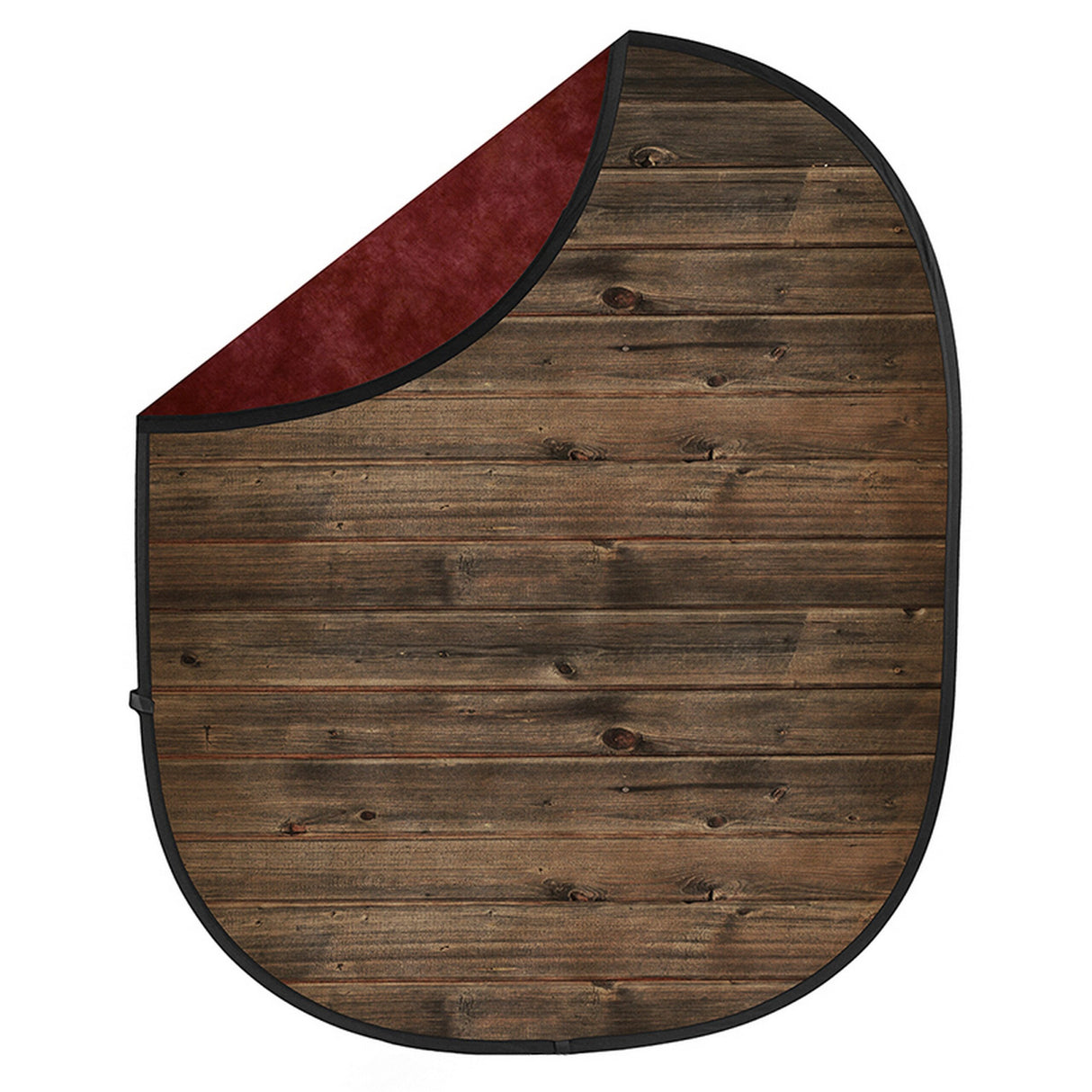 Savage CB188 Collapsible Background Rustic Planks/Red 5 x 7-Feet