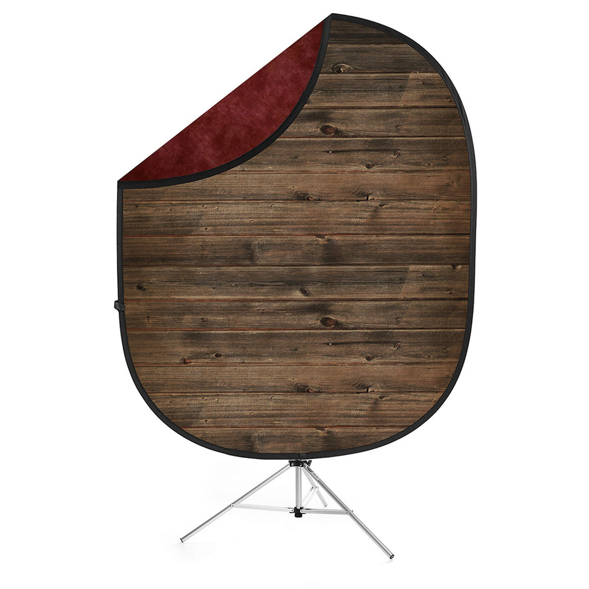 Savage CB188-KIT Collapsible Background Rustic Planks/Red 5 x 7-Feet Kit