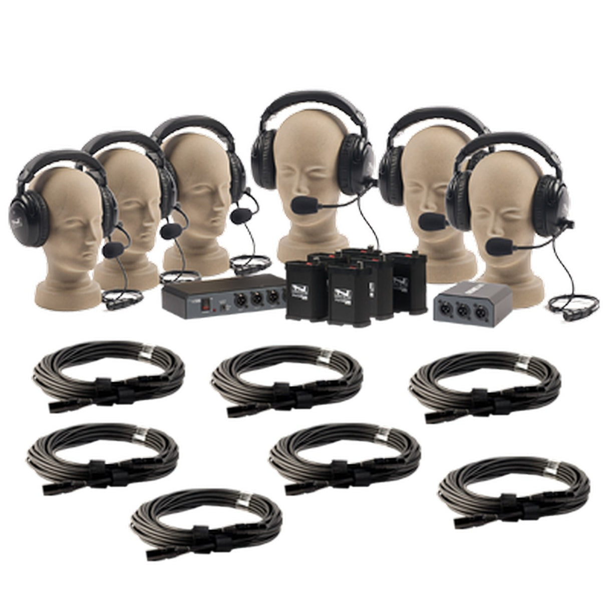 Anchor Audio COM-60FC/C PortaCom 6 User Wired Intercom Package with Cables