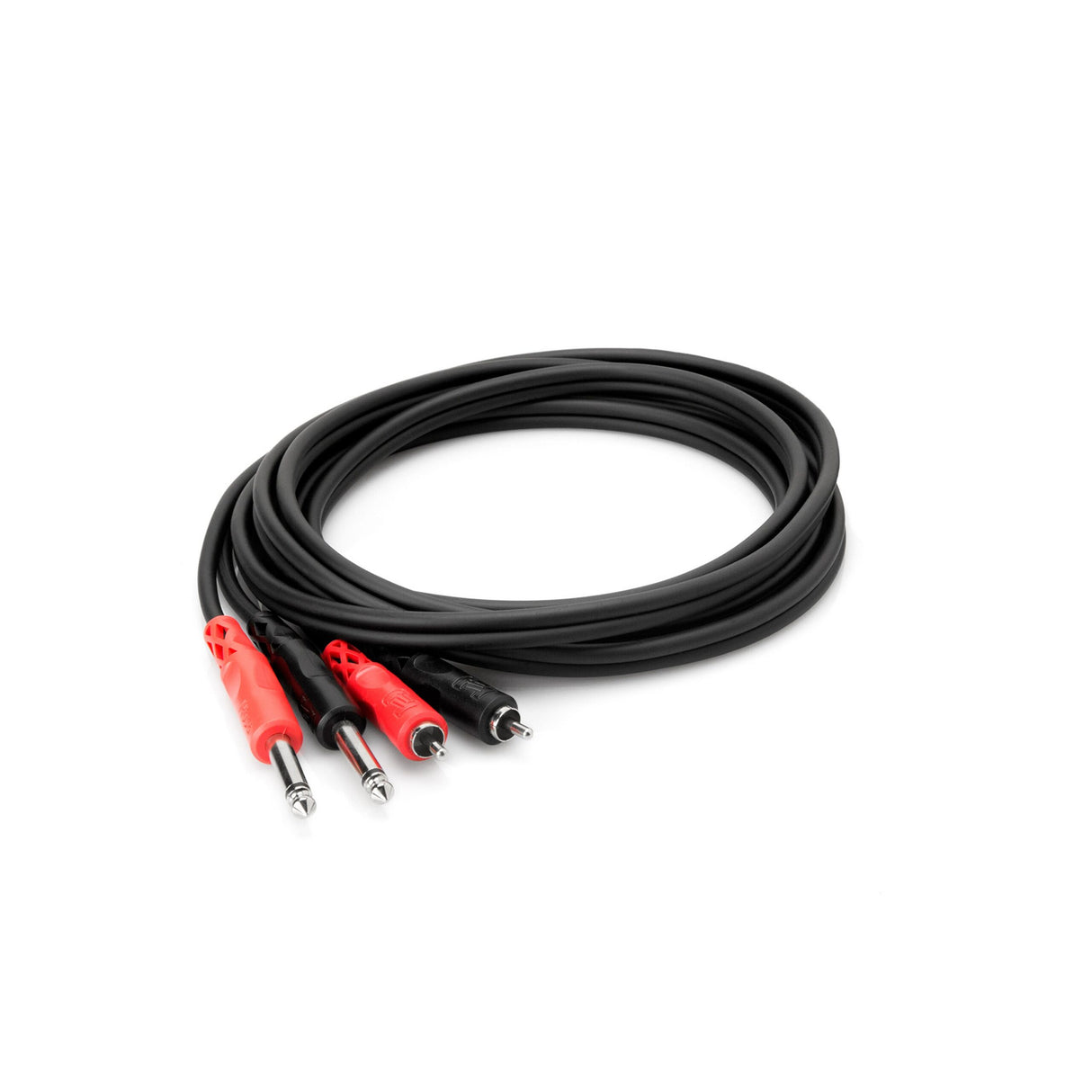 Hosa CPR-201 Dual 1/4 Inch TS to Dual RCA Stereo Interconnect 1 Meter